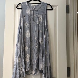 LIGHT BLUE FREE PEOPLE TUNIC WORN ONCE